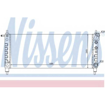 Радиатор охлаждения двигателя NISSENS 63297