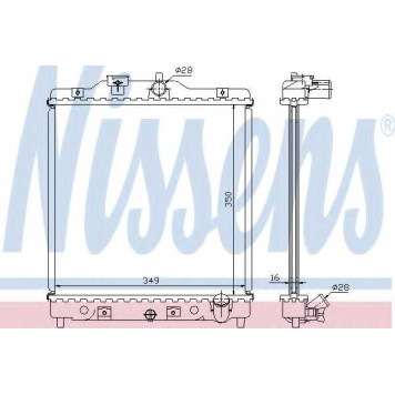 Радиатор охлаждения двигателя NISSENS 63309A