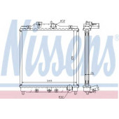 Радиатор охлаждения двигателя NISSENS 63312