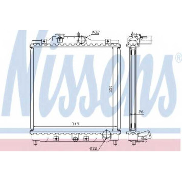 Радиатор охлаждения двигателя NISSENS 63312