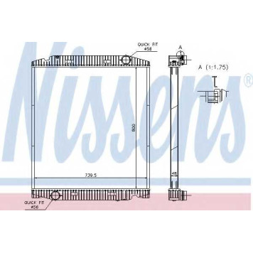 Радиатор охлаждения двигателя NISSENS 63330A