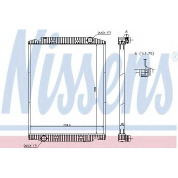 Радиатор охлаждения двигателя NISSENS 63331A