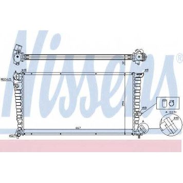 Радиатор охлаждения двигателя NISSENS 63508