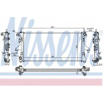 Радиатор охлаждения двигателя NISSENS 63555A