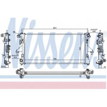 Радиатор охлаждения двигателя NISSENS 63556