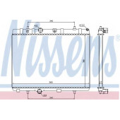 Радиатор охлаждения двигателя NISSENS 636007