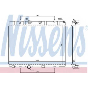 Радиатор охлаждения двигателя NISSENS 636007