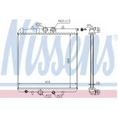 Радиатор охлаждения двигателя NISSENS 63691