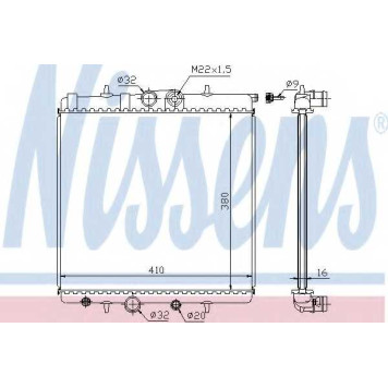 Радиатор охлаждения двигателя NISSENS 63691