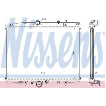 Радиатор охлаждения двигателя NISSENS 63704A
