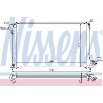 Радиатор охлаждения двигателя NISSENS 63731