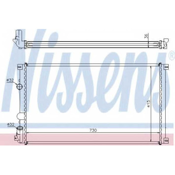 Радиатор охлаждения двигателя NISSENS 63761