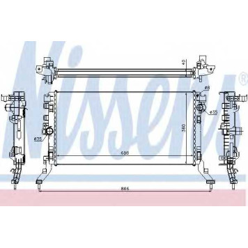 Радиатор охлаждения двигателя NISSENS 637619