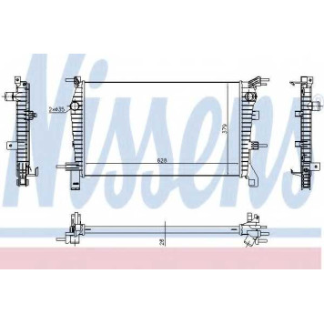 Радиатор охлаждения двигателя NISSENS 637632