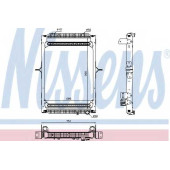 Радиатор охлаждения двигателя NISSENS 63785