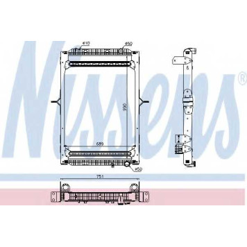 Радиатор охлаждения двигателя NISSENS 63785