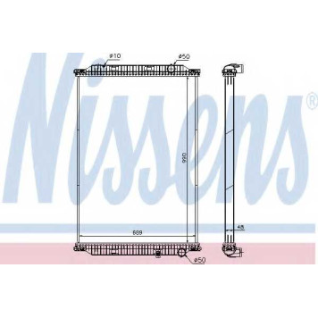 Радиатор охлаждения двигателя NISSENS 637850