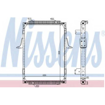 Радиатор охлаждения двигателя NISSENS 63787A