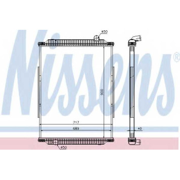 Радиатор охлаждения двигателя NISSENS 637880
