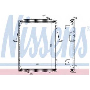 Радиатор охлаждения двигателя NISSENS 63788A