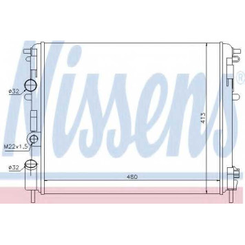 Радиатор охлаждения двигателя NISSENS 63794