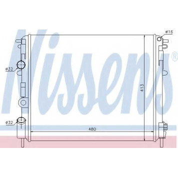 Радиатор охлаждения двигателя NISSENS 638081