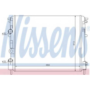 Радиатор охлаждения двигателя NISSENS 63809
