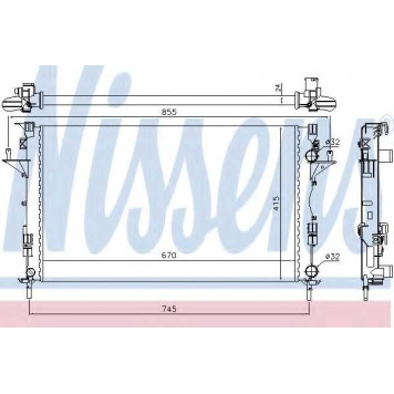 Радиатор охлаждения двигателя NISSENS 63813