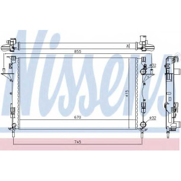 Радиатор охлаждения двигателя NISSENS 63816