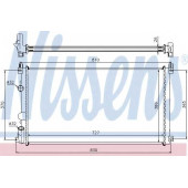 Радиатор охлаждения двигателя NISSENS 63824A