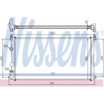 Радиатор охлаждения двигателя NISSENS 63824A