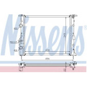 Радиатор охлаждения двигателя NISSENS 639371