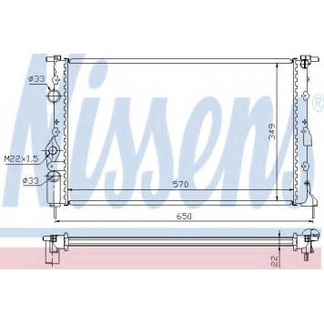 Радиатор охлаждения двигателя NISSENS 639391