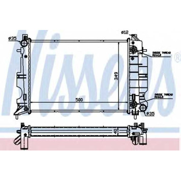 Радиатор охлаждения двигателя NISSENS 64034A