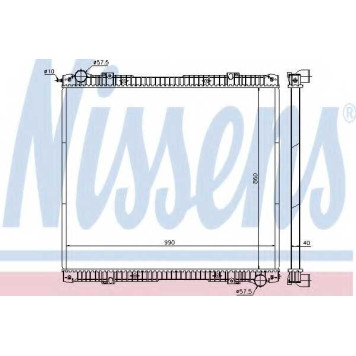 Радиатор охлаждения двигателя NISSENS 640670