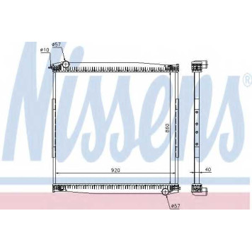 Радиатор охлаждения двигателя NISSENS 640690
