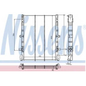 Радиатор охлаждения двигателя NISSENS 64074