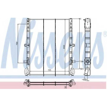 Радиатор охлаждения двигателя NISSENS 64074