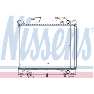 Радиатор охлаждения двигателя NISSENS 64079