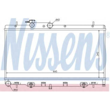 Радиатор охлаждения двигателя NISSENS 64114