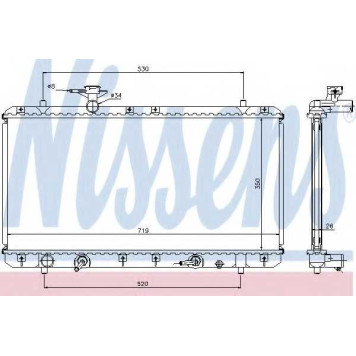 Радиатор охлаждения двигателя NISSENS 64166A