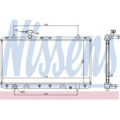 Радиатор охлаждения двигателя NISSENS 64167A