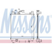Радиатор охлаждения двигателя NISSENS 64173A