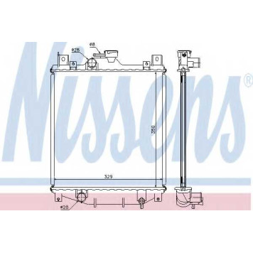 Радиатор охлаждения двигателя NISSENS 64173A