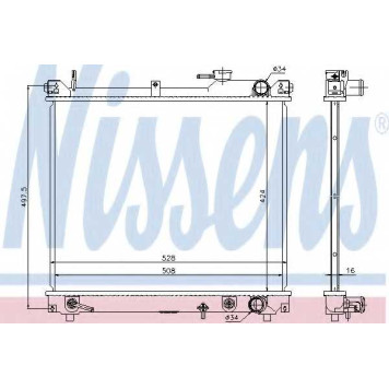 Радиатор охлаждения двигателя NISSENS 641757