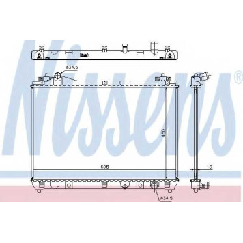 Радиатор охлаждения двигателя NISSENS 64202