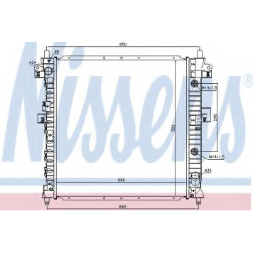 Радиатор охлаждения двигателя NISSENS 64316