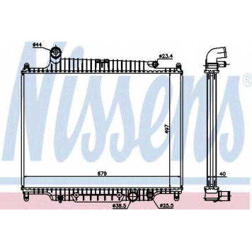 Радиатор охлаждения двигателя NISSENS 643222