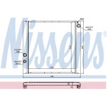 Радиатор охлаждения двигателя NISSENS 64327