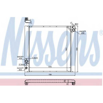 Радиатор охлаждения двигателя NISSENS 64329